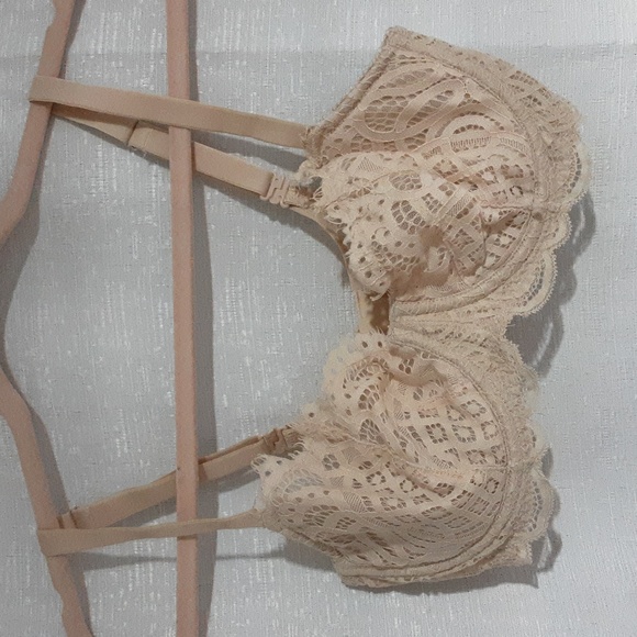 DOBREVA Size 34D Elegant Lace Underwire Bra - Cream - Picture 5 of 11